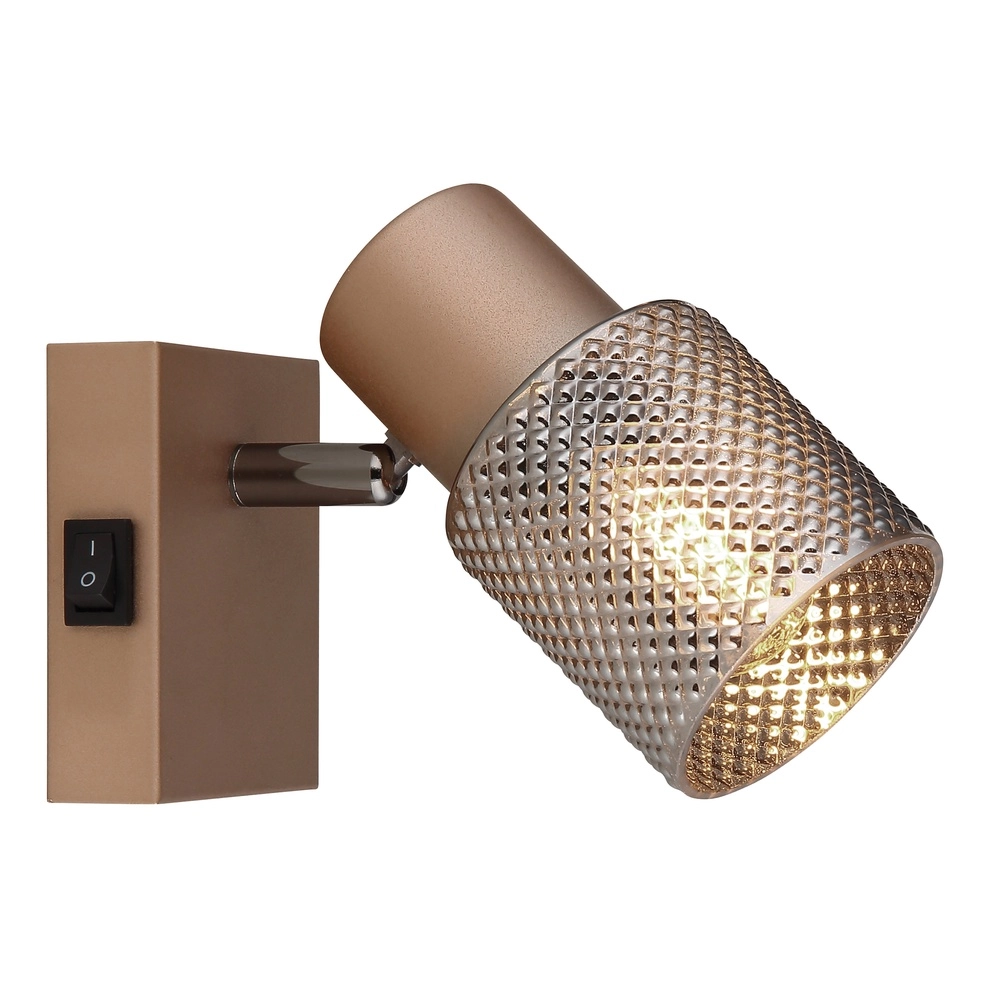 Wandlampe Satella Kaffeebraun