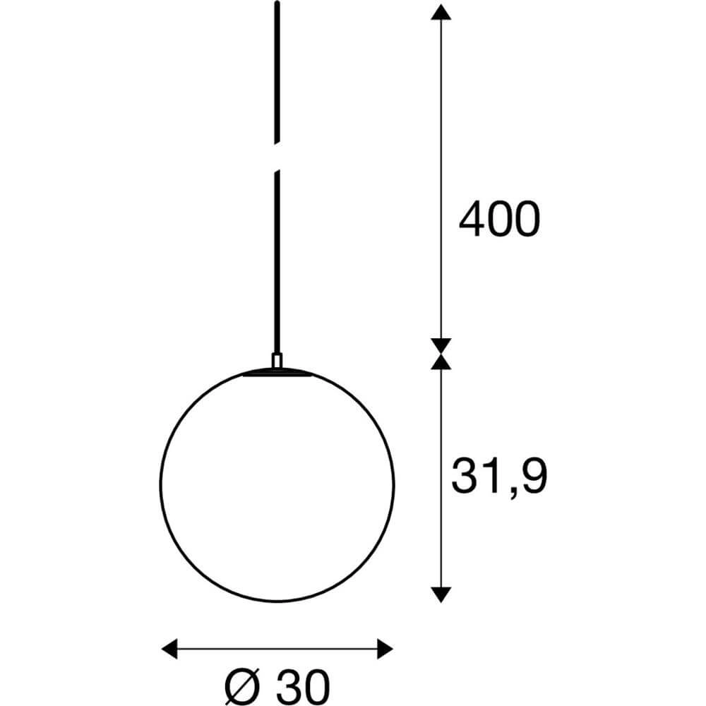 Pendelleuchte schwarz Sun 30 Ø 30cm SLV 4024163293440