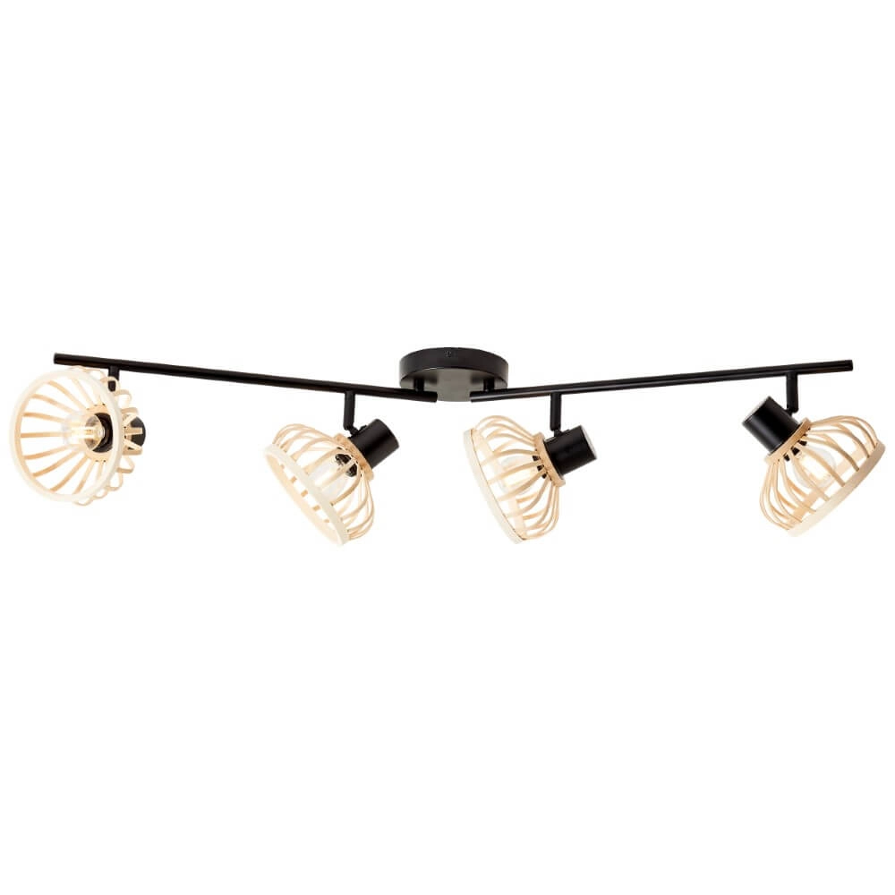 Deckenleuchte aus Holz Norah 4-Licht Brilliant 4004353409547