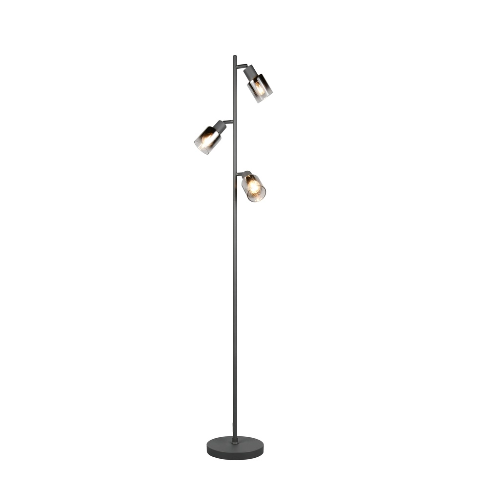 Stehlampe Cadiz 3-flammiges Rauchglas Trio 4017807653496