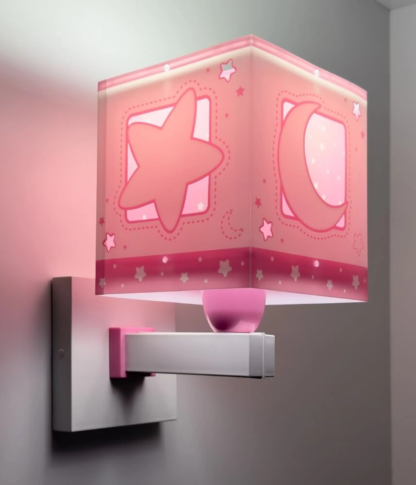 Rosa Wandlampe Moonlight für Kinderzimmer Dalber 8420406001920