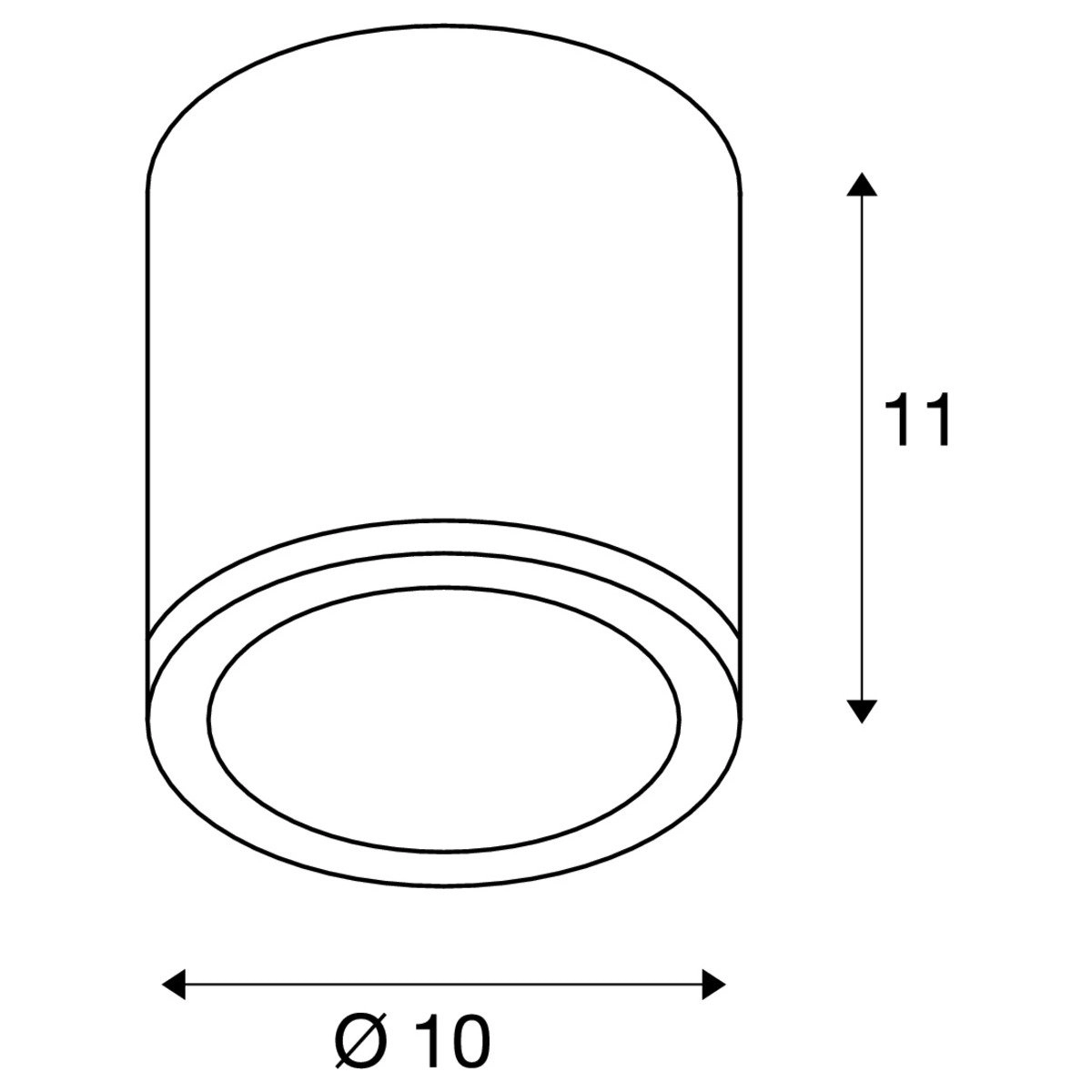 Veranda Strahler Sitra Ceiling 10cm weiß SLV 4024163134439