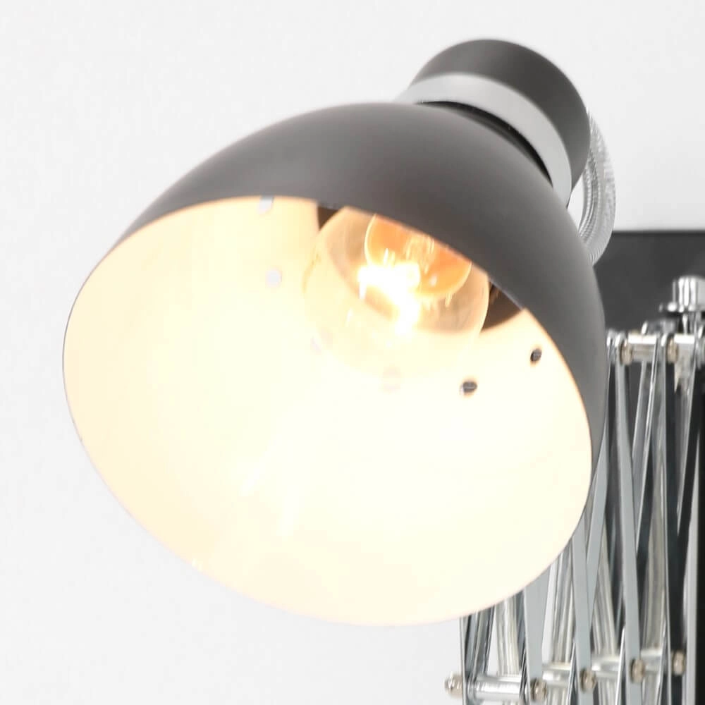 Wandleuchte Spring schwarz mit chrom Steinhauer 8712746068702