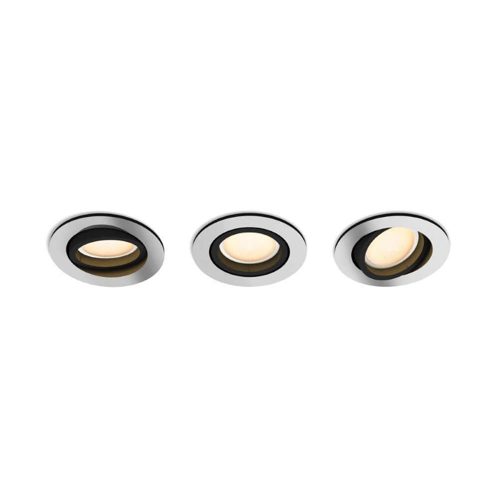 Einbaustrahler Hue Milliskin - White Ambiance 3er-Set silbergrau Philips 8720169319813