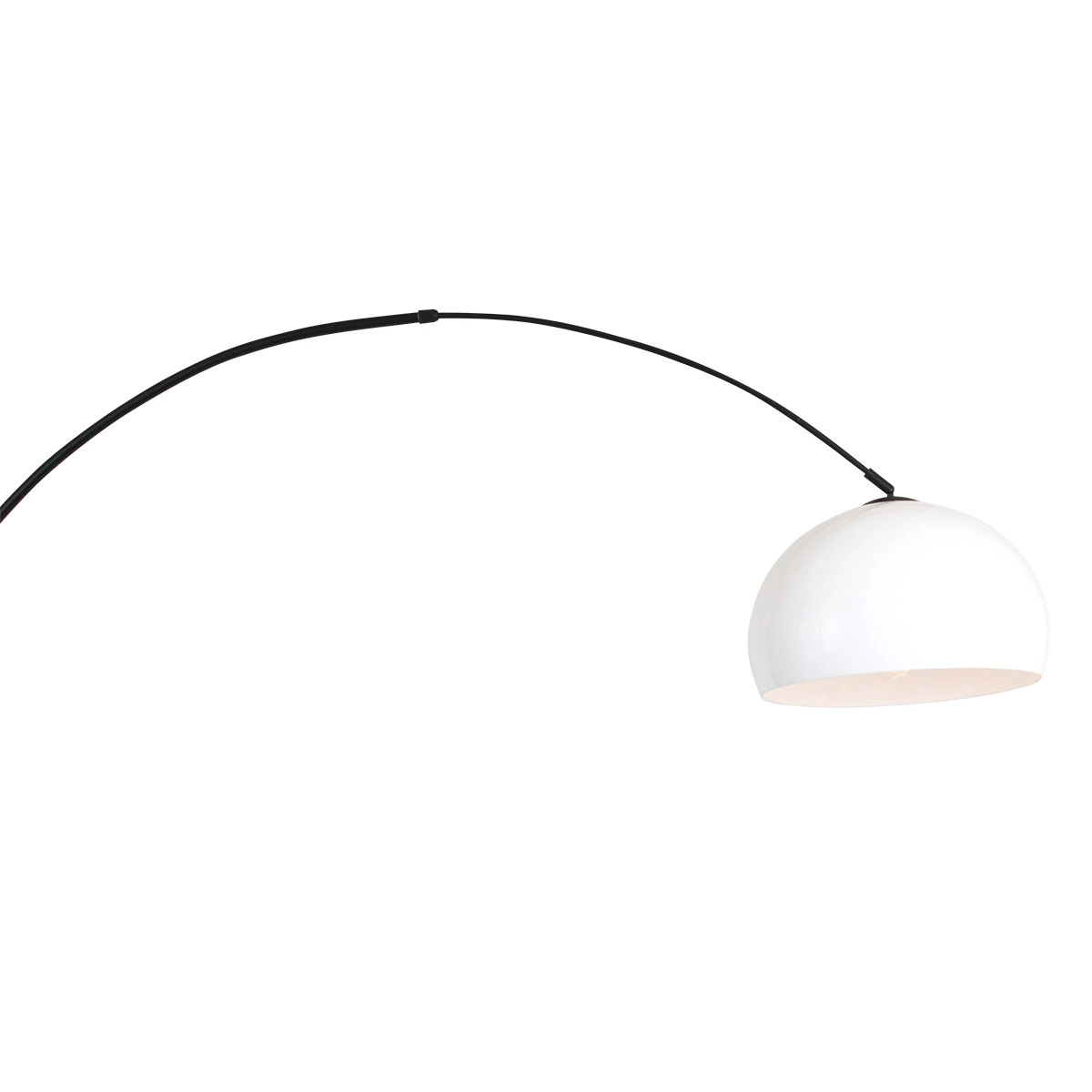 Wandbogenlampe Sparkled schwarz mit weißer Kapuze Steinhauer 8712746146653