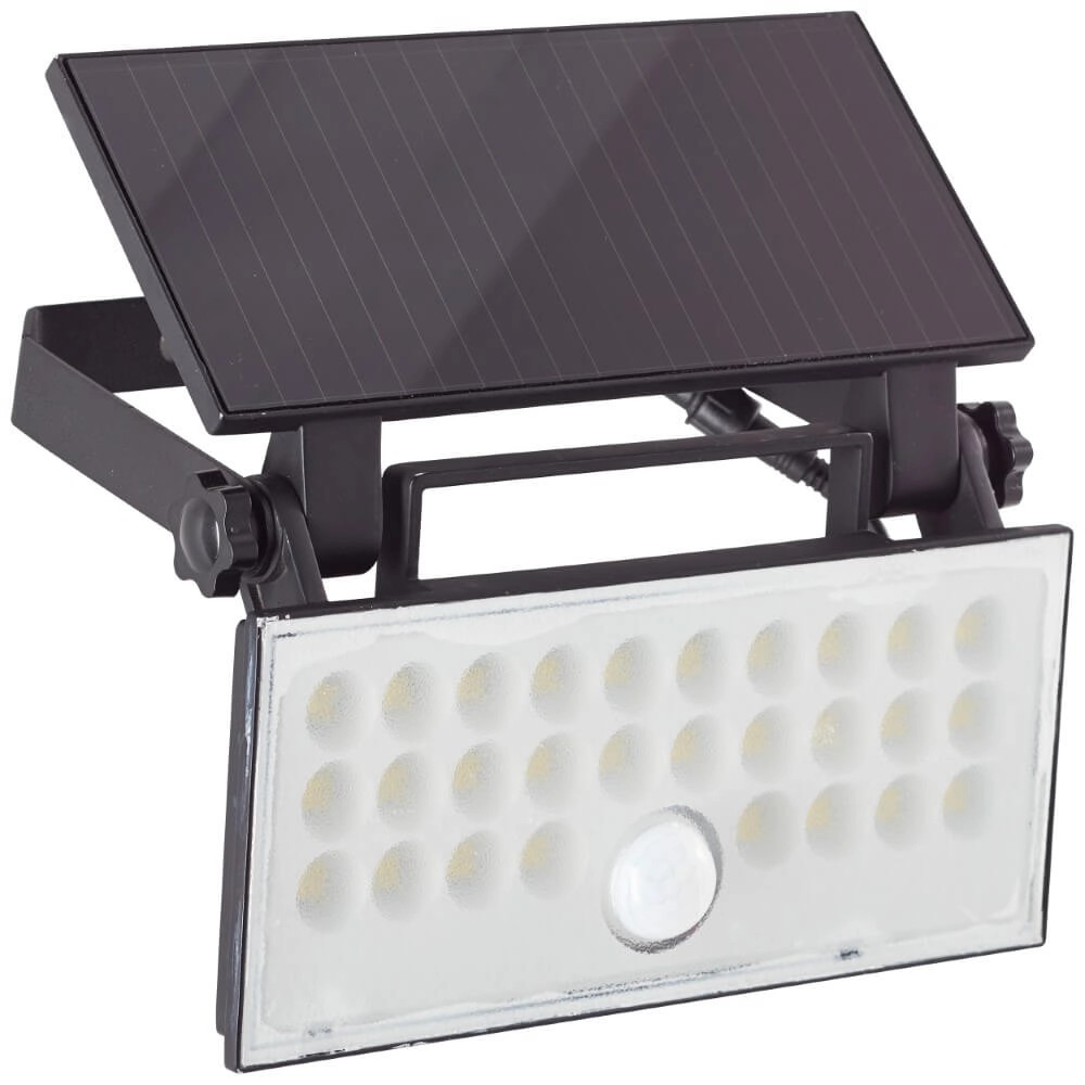Schwarze Wandlampe Luton Solar- Brilliant 4004353437793