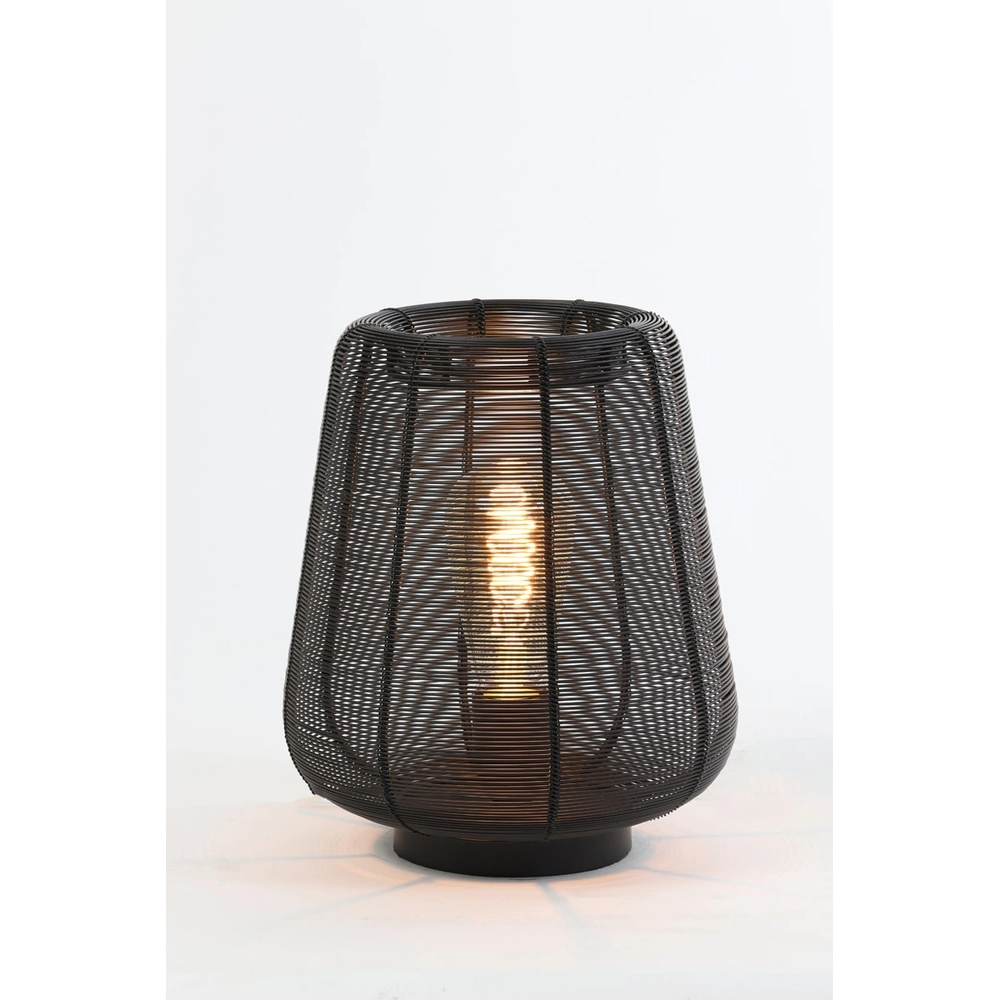 Schwarze Tischlampe Adeta Ø 22cm Light & Living 8717807600914