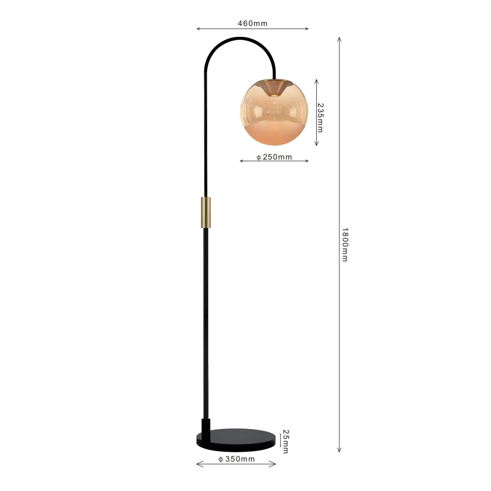 Stehlampe mit Glaskugel Yvonne ETH 8720195311669