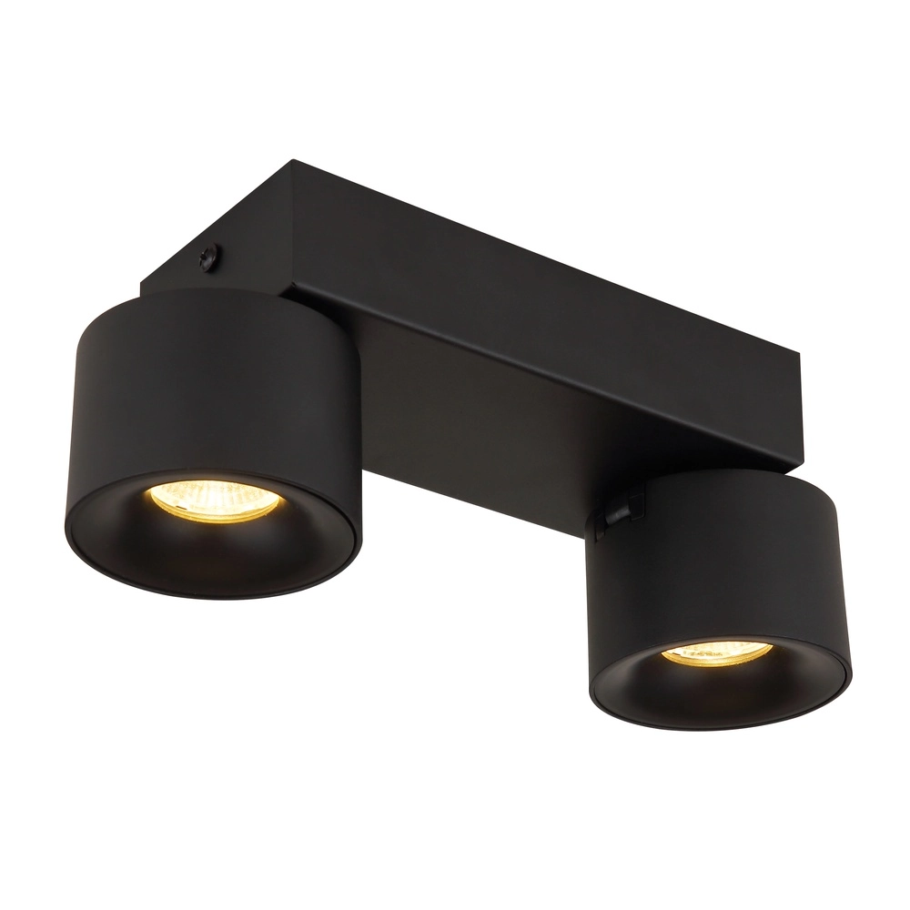 Elegante Deckenlampe Rae 2-Licht Schwarz Globo 9007371447640