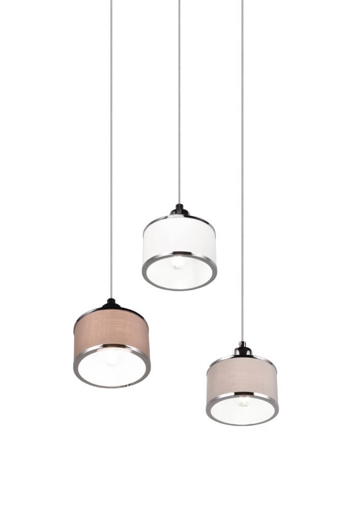 Hängelampe mit 3 Leuchten Kaprun rund Ø 29cm Trio 4017807581164