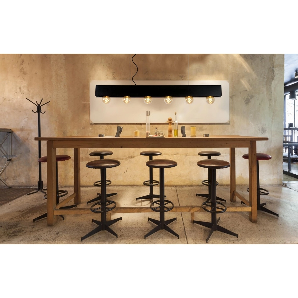 Design-Pendellampe Surtus 6-Licht Schwarz Lucide 5411212302410