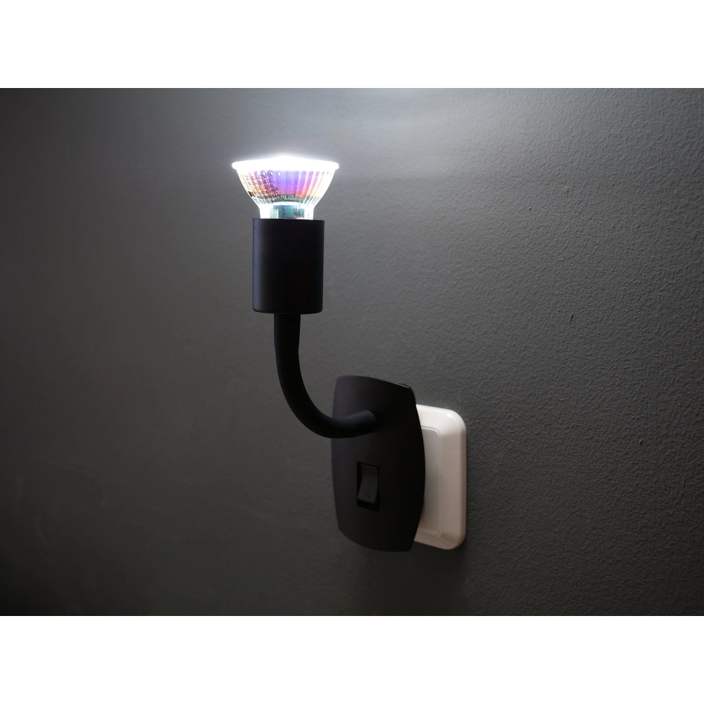 Steckdosen-Wandlampe Parrini Schalter – Flexibel – Schwarz Eglo 9002759316464