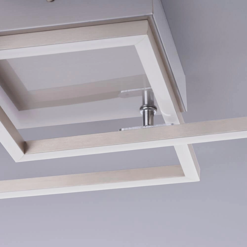 Deckenleuchte Iven 36 cm – 3000 K Edelstahl Just Light 4043689972943