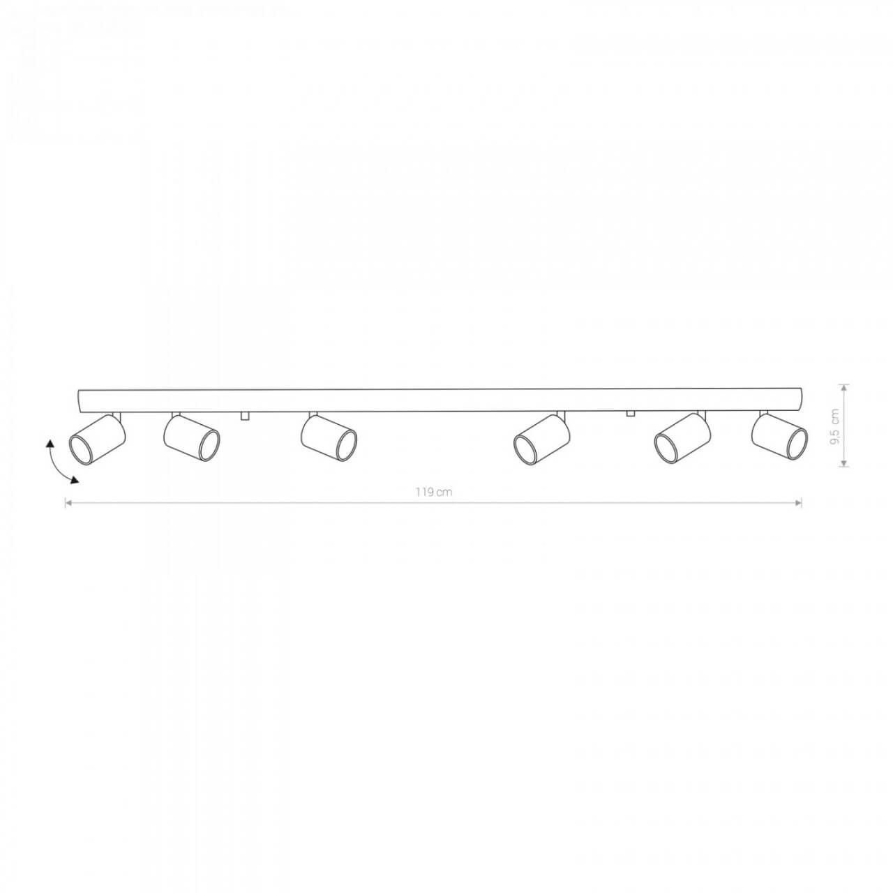6-Licht-Spotlampe Eye Schwarz Lyora 5903139661195