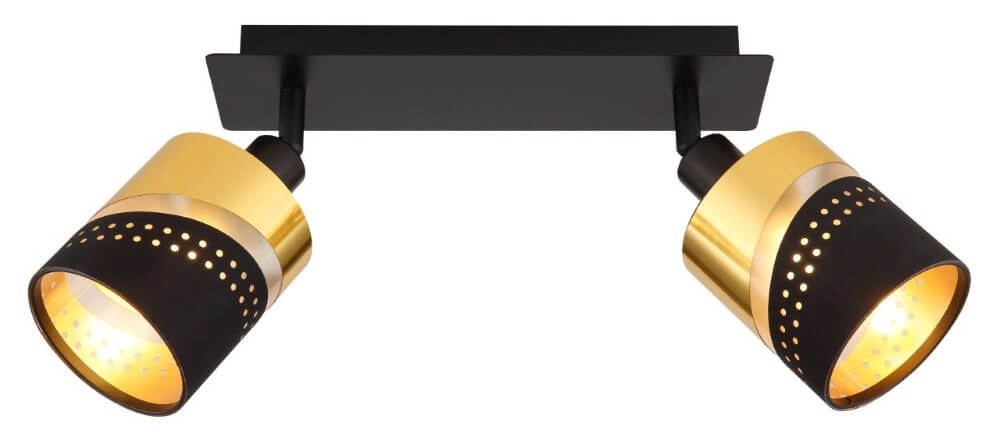 2-flammiger Deckenstrahler Or schwarz mit gold Globo 9007371449705