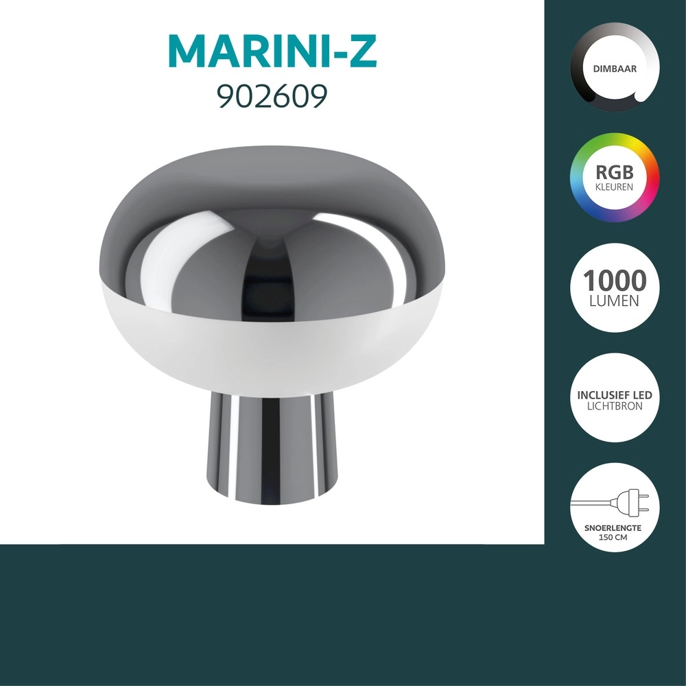 Intelligente Tischlampe Marini-Z Chrom Eglo 9008606390373