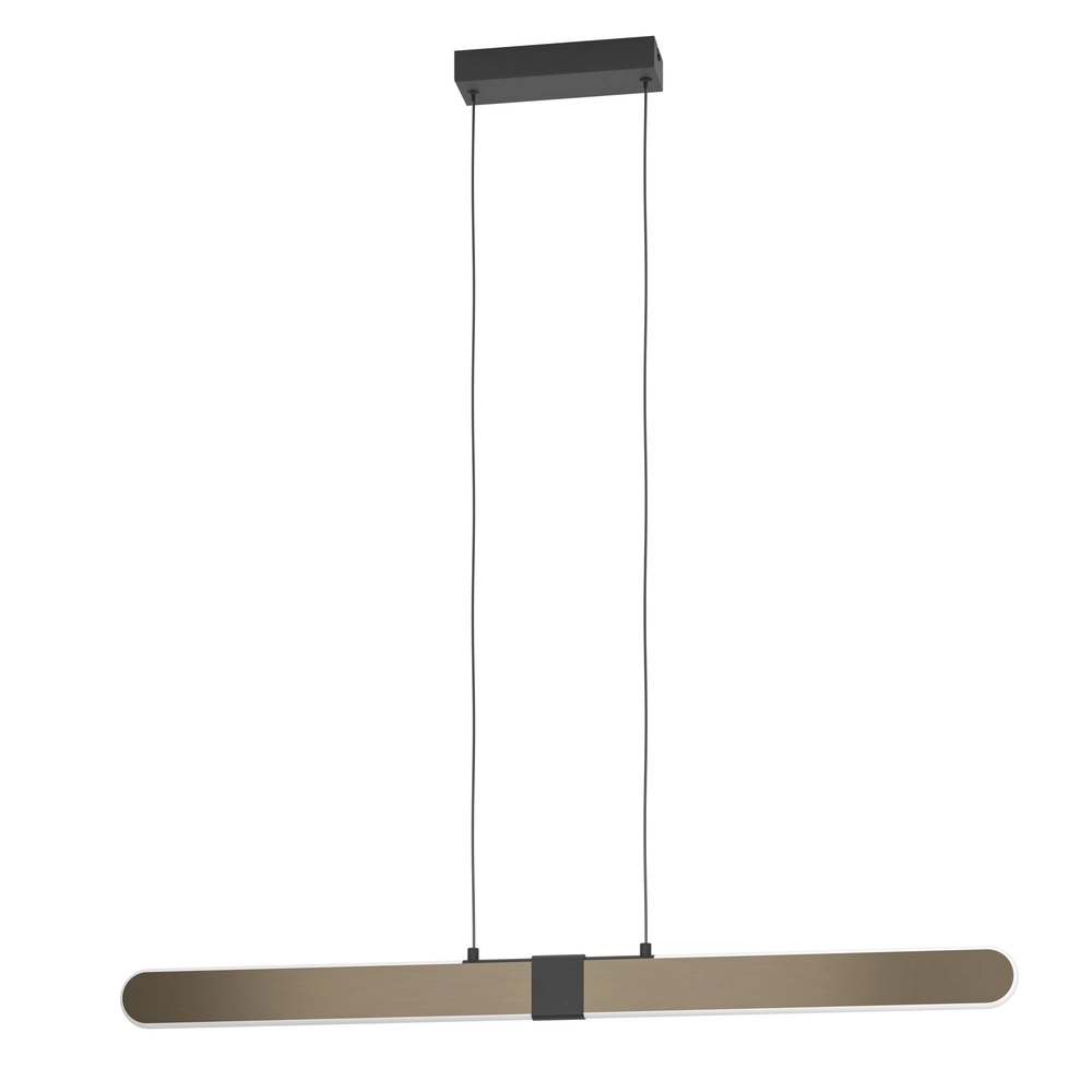 Design-Pendellampe Concesio Schwarz mit Bronze