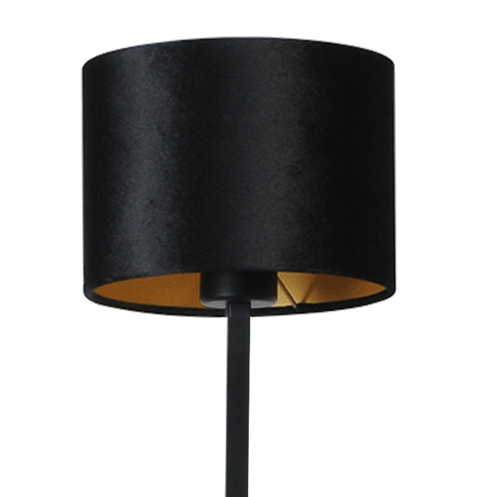Schwarze Tischlampe Venus mit schwarzem Lampenschirm Masterlight 8718121218281