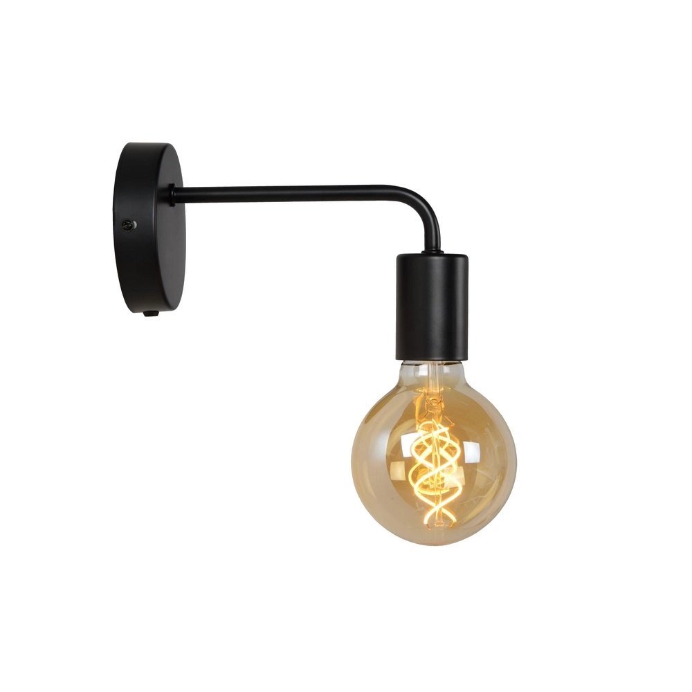 Schwarze Wandlampe Scott Konstruktion Lucide 5411212450654
