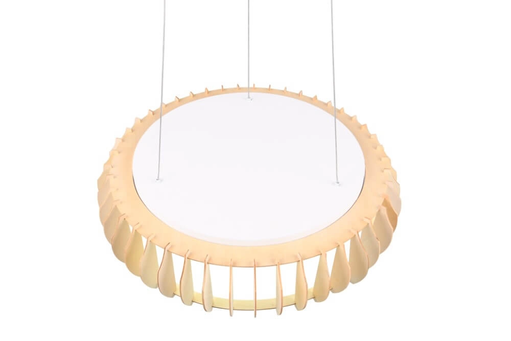 Hängelampe aus Holz Monte Ø 60cm Trio 4017807600100