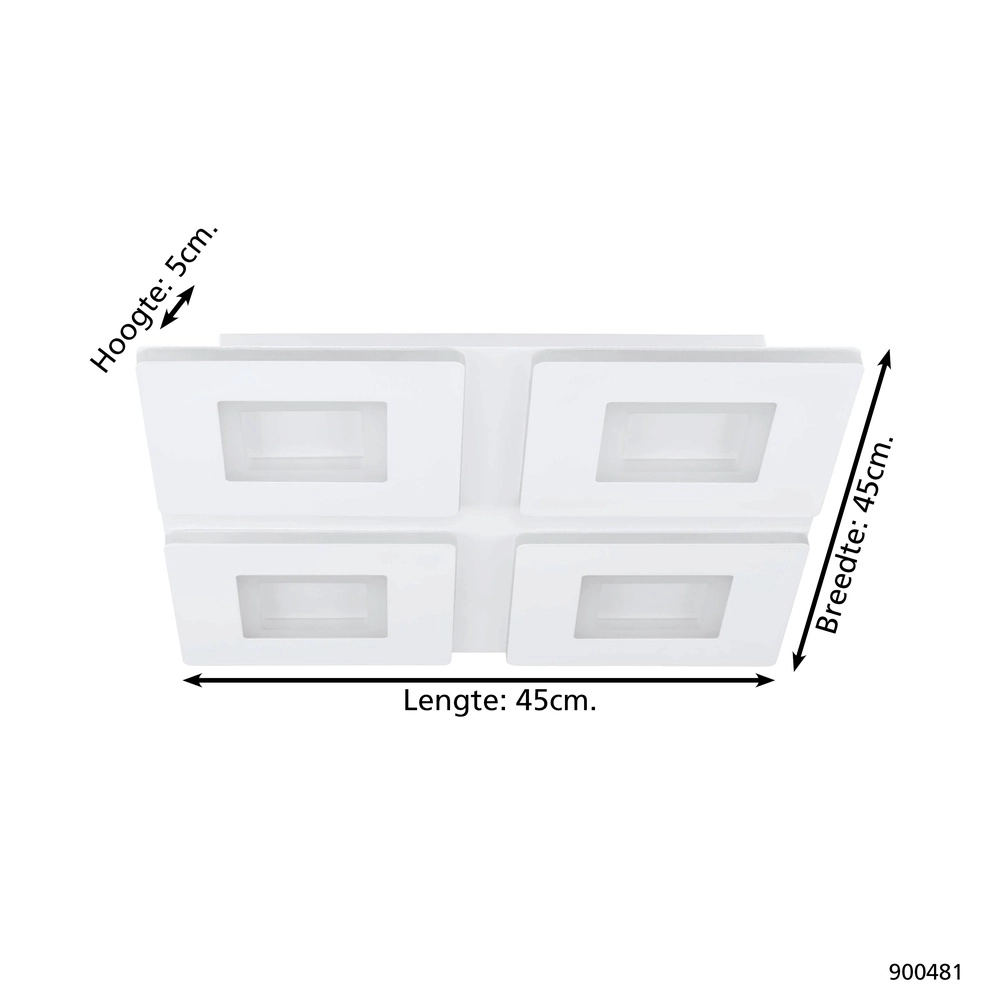 LED-Deckenlicht Padrogiano-Z Zigbee – 45x45 cm Eglo 9008606244164