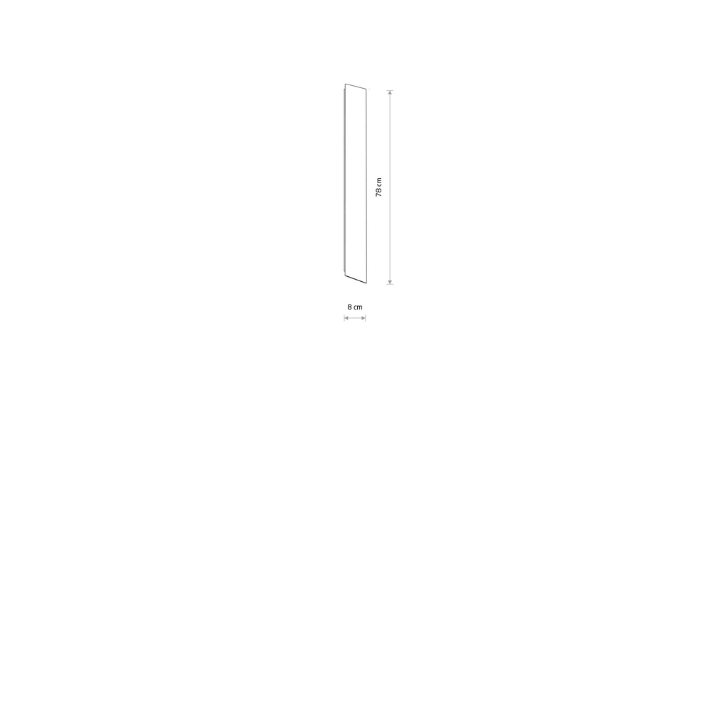 Moderne Wandlampe Comma Led Schwarz 78 cm Lyora 5903139118767