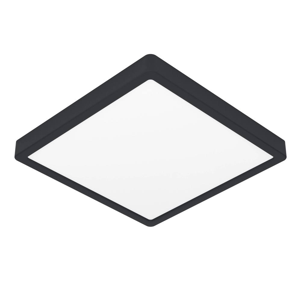 Deckenlicht IP44 Fueva 6 Quadrat – Schwarz – 29x29 cm Eglo 9008606330355