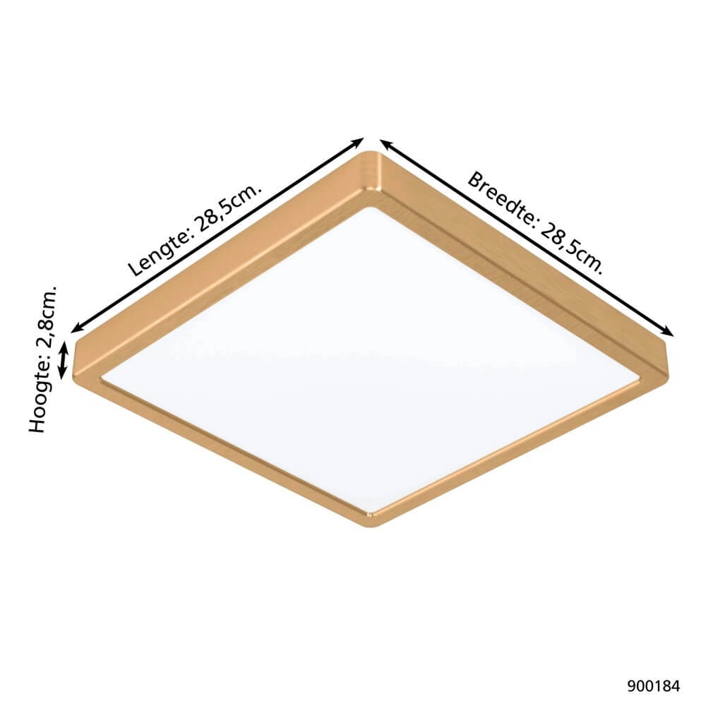 Deckenleuchte aus Messing Fueva 5 28,5 x 28,5 cm Eglo 9008606229598
