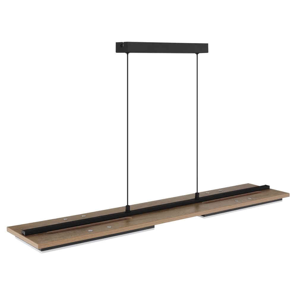 Design-Deckenlampe Bruce Schwarz mit Holz Globo 9007371592111