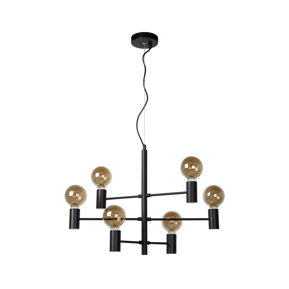 Pendellampe Leanne 6-Licht Schwarz