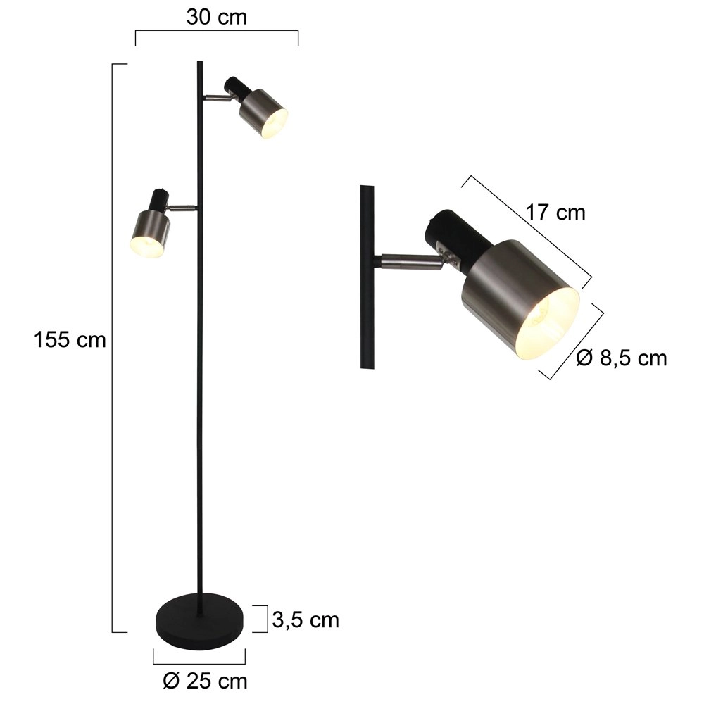 Stehlampe Fjorgard Steinhauer 8712746125122