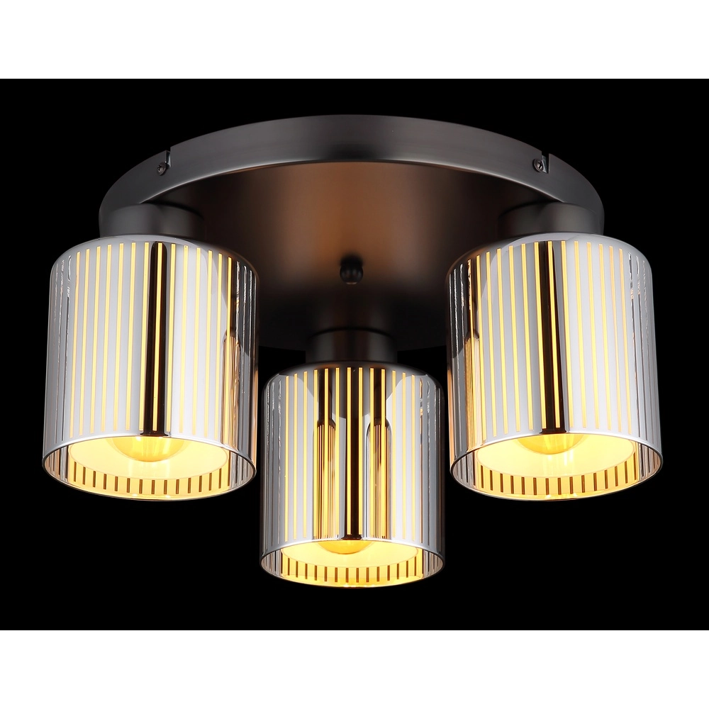 Design-Deckenlampe Felicia Gunmetal 3-Lights Globo 9007371531950