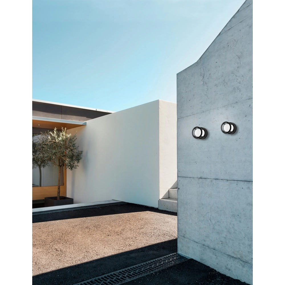 Design-Wandleuchte Agosto rund anthrazit Lyora 5212017419231