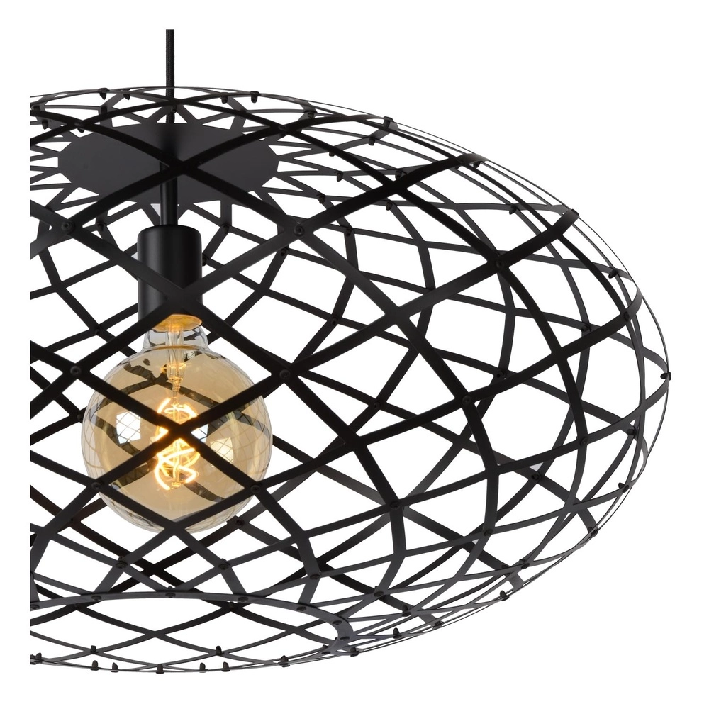 Pendellampe Wolfram Ø 65 cm schwarz Lucide 5411212211019