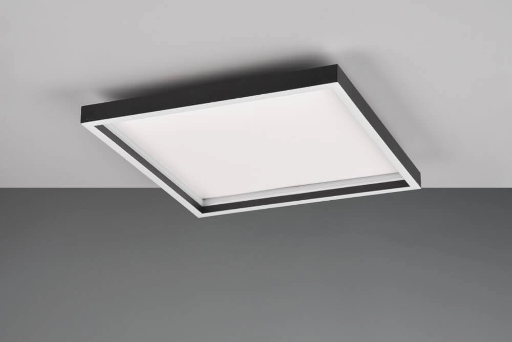 Quadratische schwarze Deckenleuchte Rotonda Trio 4017807577648
