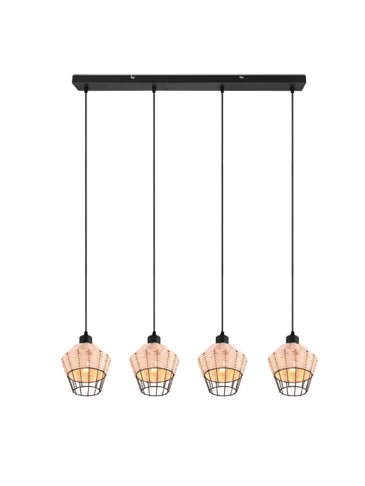 Esstisch-Hängelampe Borka Rattan Trio 4017807556179