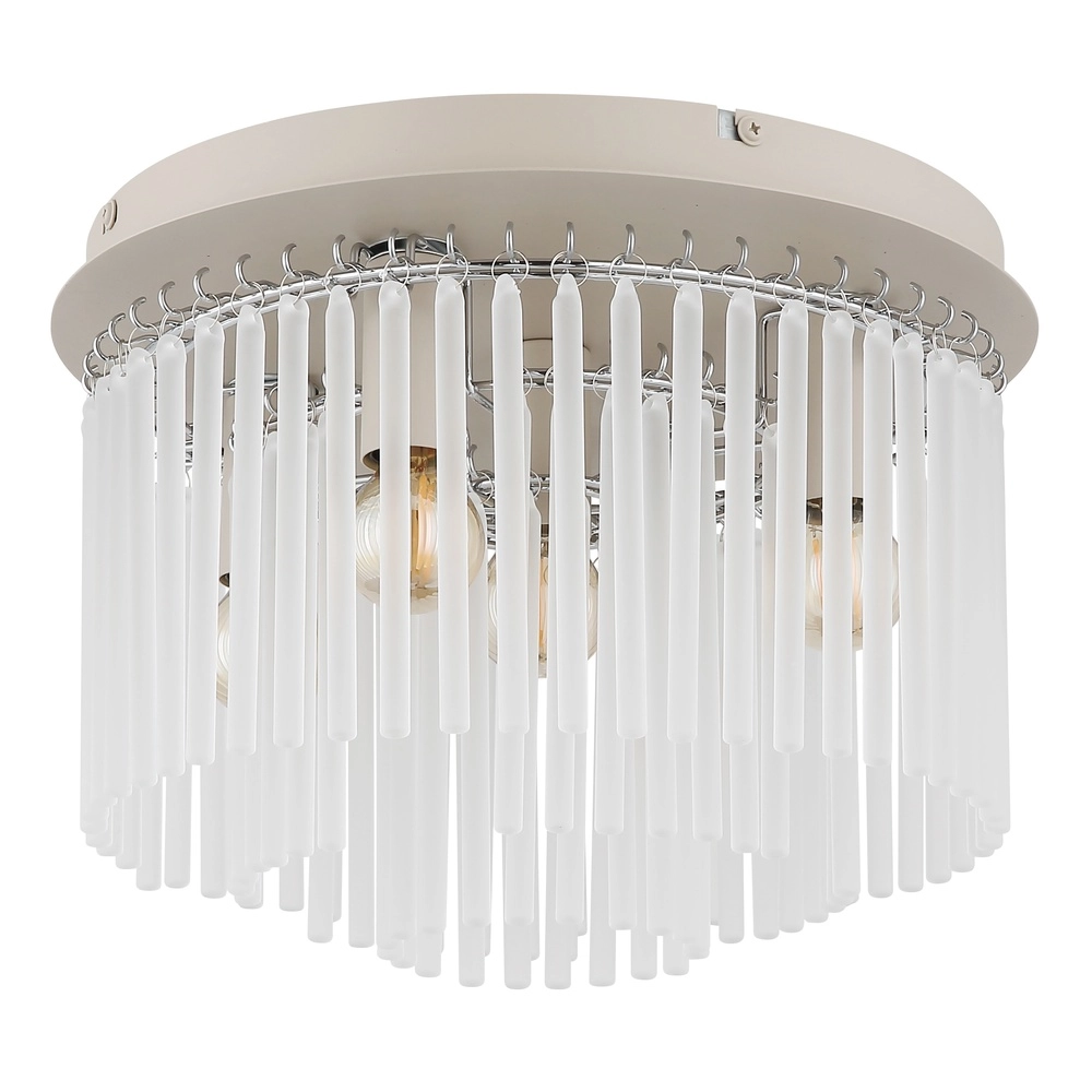 Deckenlampe Gorley sandbraun mit Glas Ø 32cm Globo 9007371575718