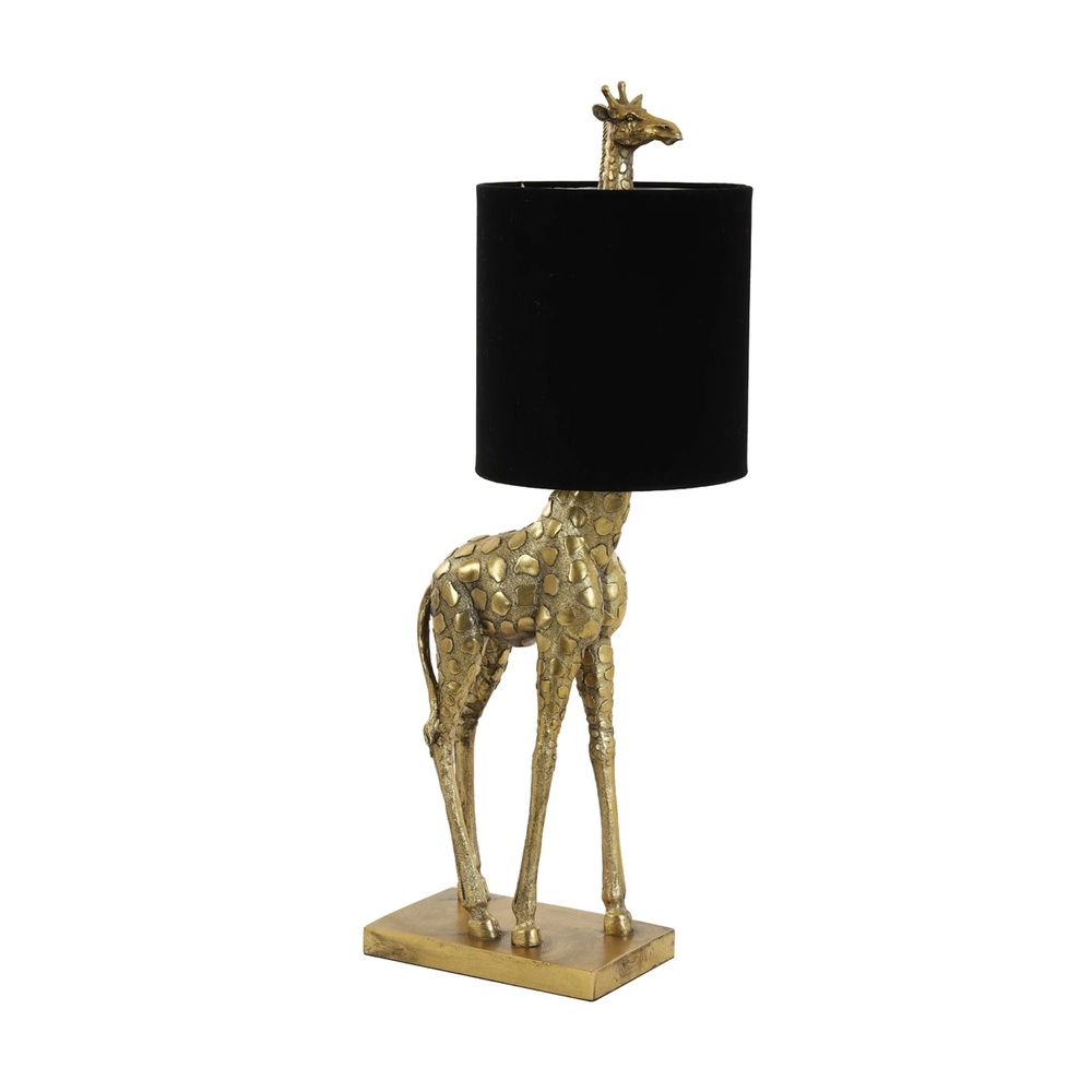 Tischlampe Giraffe 68 cm Bronze mit Schwarz Light & Living 8717807609429