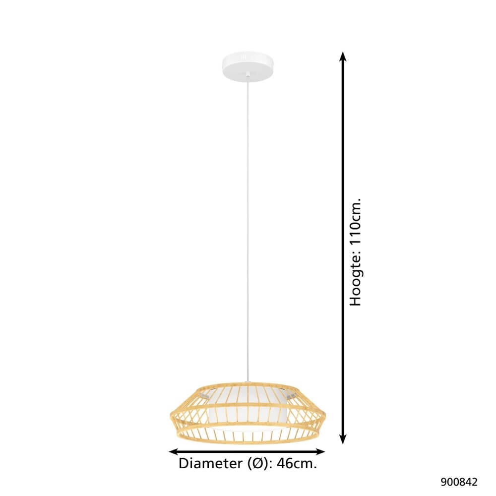Hängelampe Yuku-Z Holz Ø 46cm Eglo 9008606274055