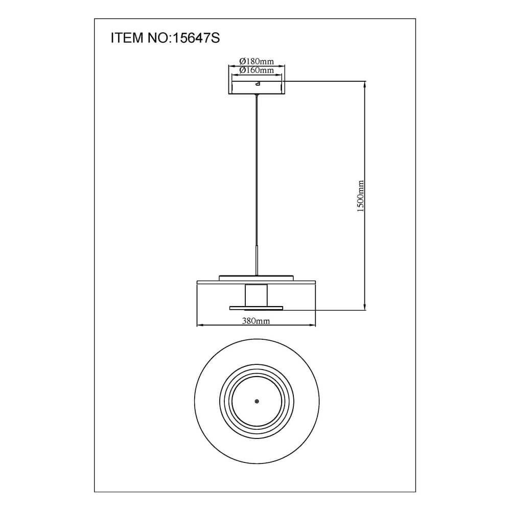 Schwarze Pendelleuchte Carter Ø 38cm mit Filz Globo 9007371474745