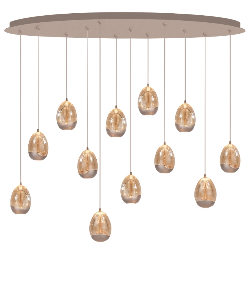 Pendellampe Champagne Egg 12-Fenster-Oval