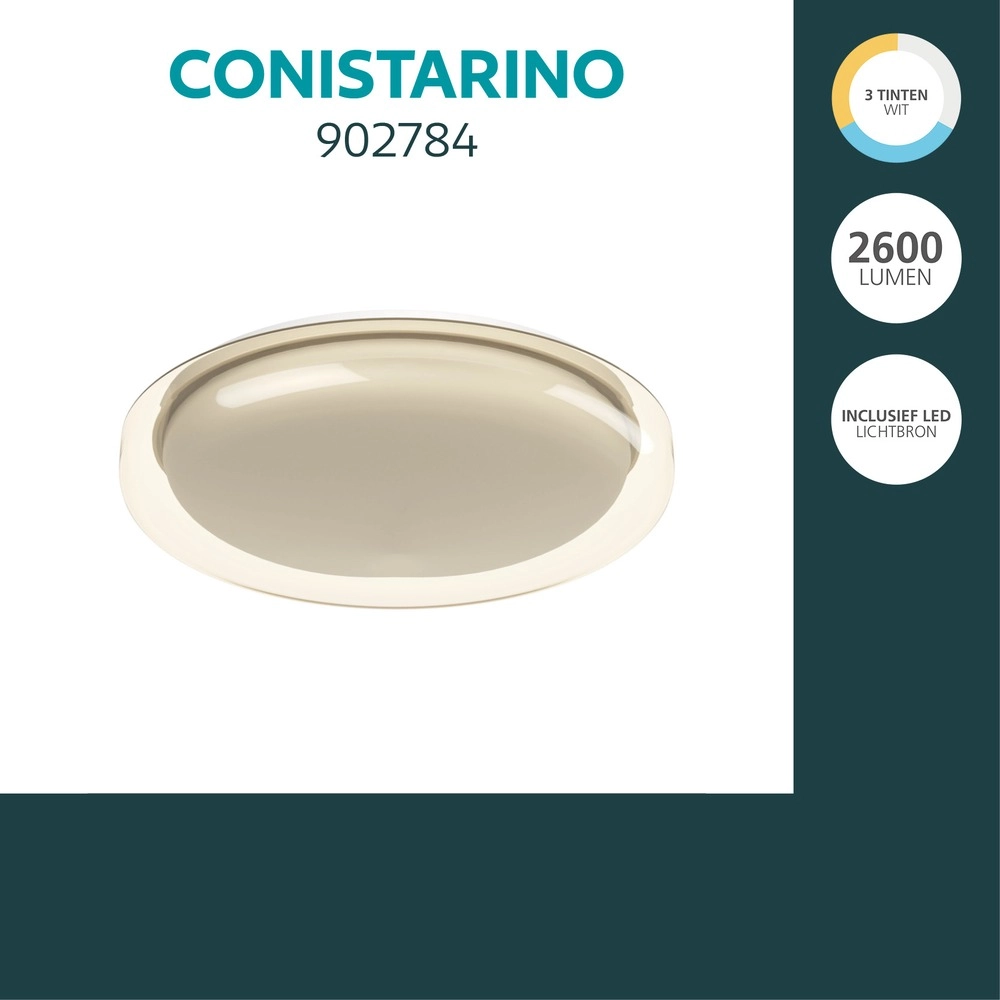 Design-Deckenlampe Conistarino weiß mit braunem Ø 40 cm Eglo 9008606399703