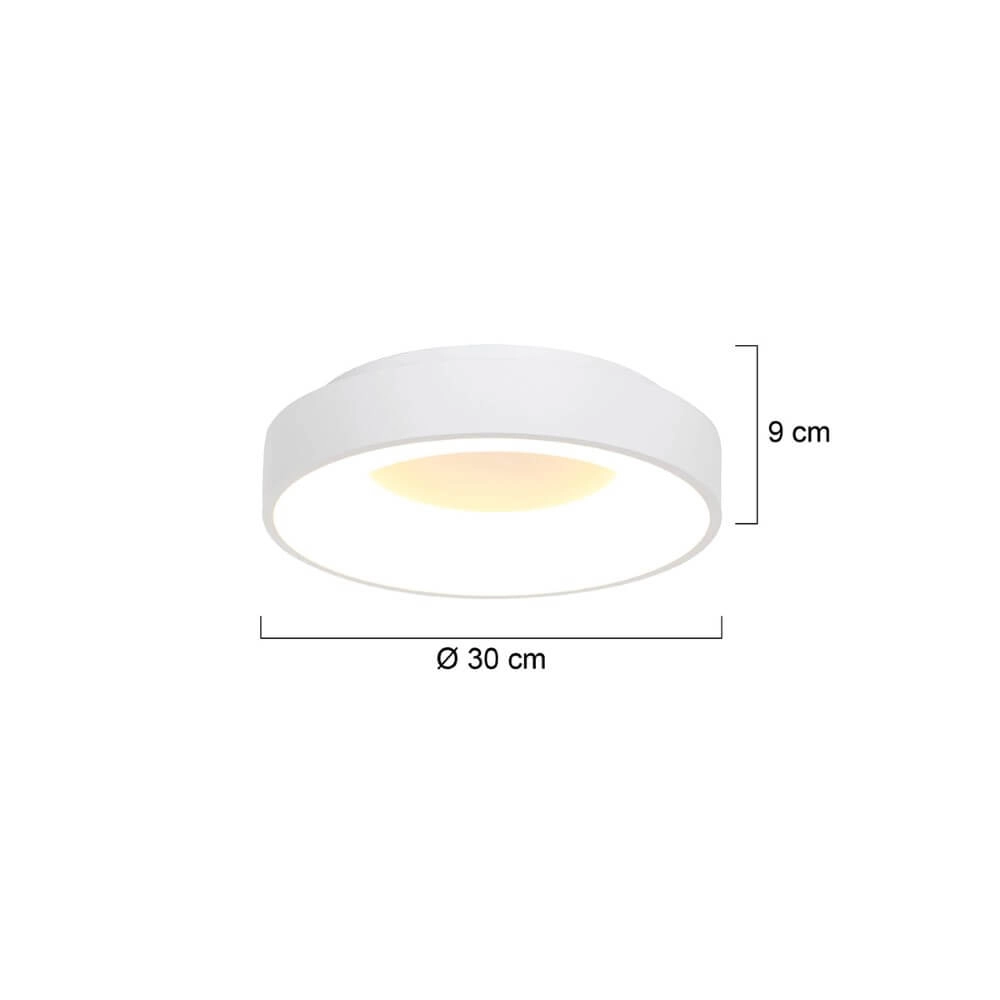 Weiße Deckenleuchte mit LED Ringlede Ø 30cm Steinhauer 8712746135763