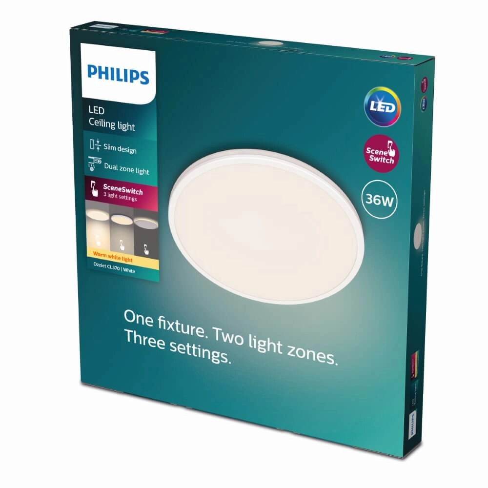 Schwarze Deckenlampe Ozziet Ø 50cm Philips 8719514432062