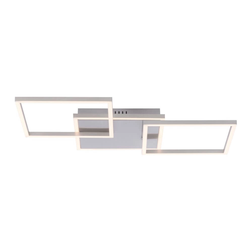 Deckenleuchte Iven 64 cm – 3000 K Edelstahl