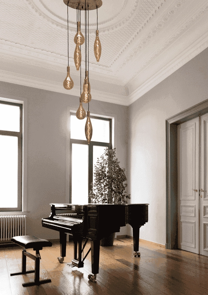 Goldene Hängelampe Aton 8-Licht Masterlight 8718121188812