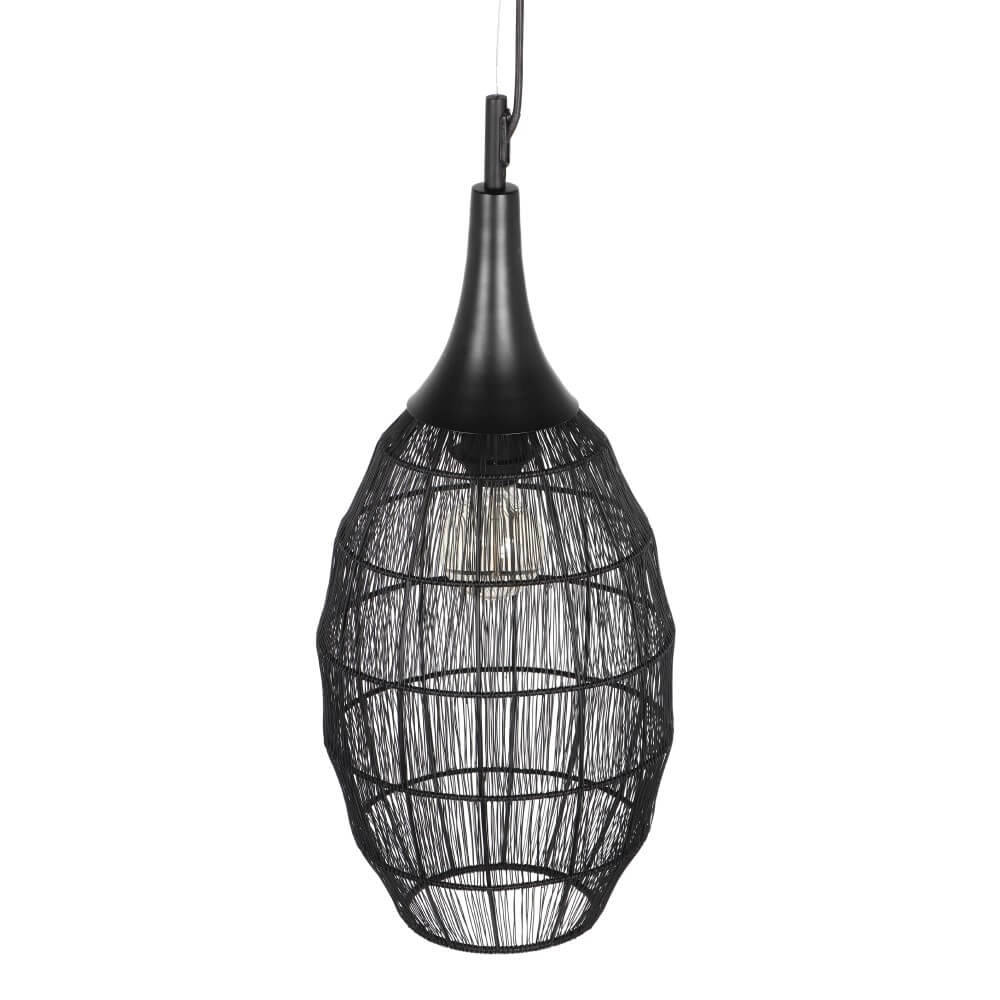 Ovale Hängelampe Soraya Ø 26cm - schwarz Trio 4017807617436