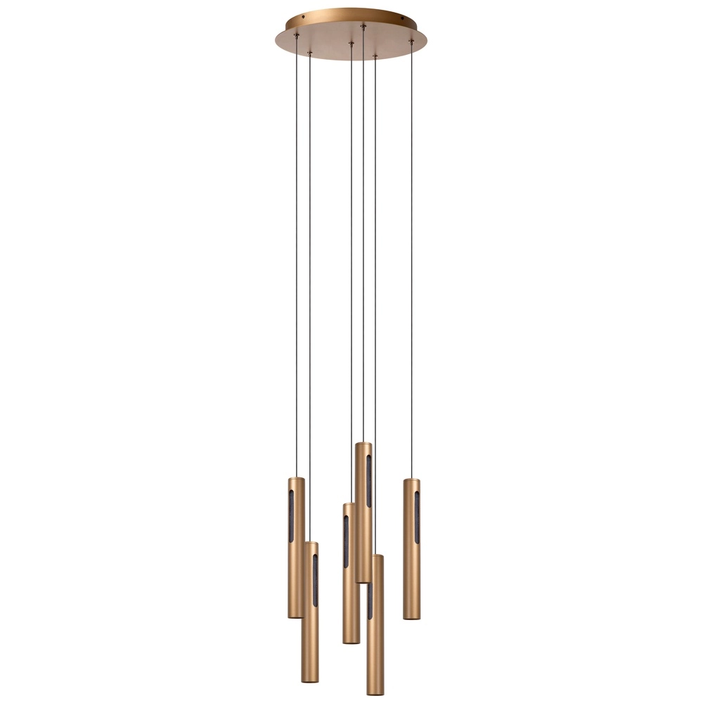 Design-Pendellampe Griffith 6-Licht Bronze Premium by Lucide 5411212241948