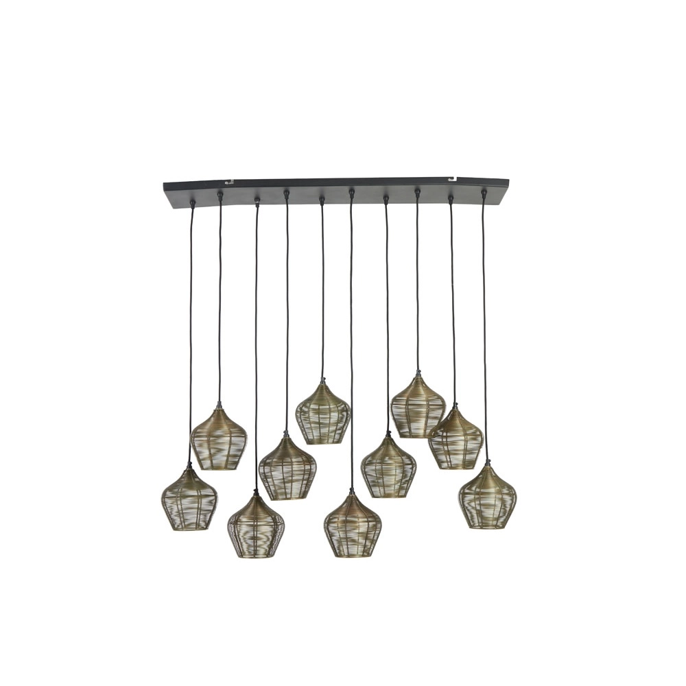 Pendellampe Alvaro 10-Licht Bronze Light & Living 8717807635640