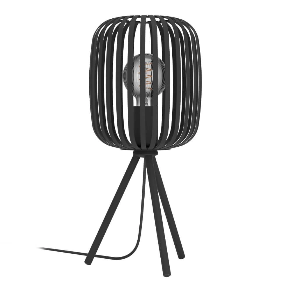 Schwarze Tischlampe Romazzina Ø 20cm Eglo 9008606244485